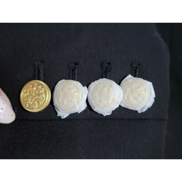 Loveshackfancy Pantonia Wool-Blend Peplum Blazer Gold Button Luxury NWOT 8 - Picture 5 of 9